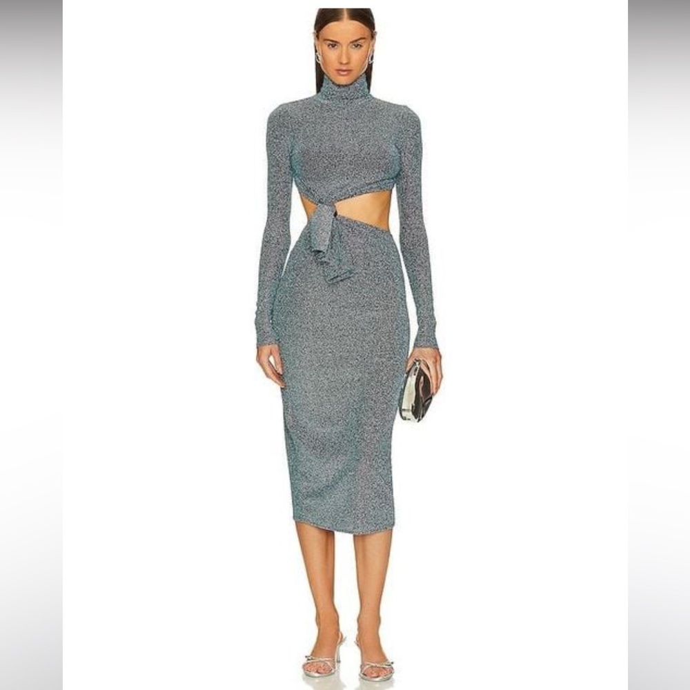 L'Academie Blue Midi Dress